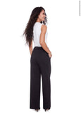 Iš¤TM Aubrey Pin Stripe Ponte Wide Leg Pants
