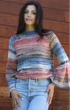 Angie Flare Sleeve High Neck Pullover Sweater