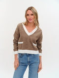 Six Fifty Libby V-Neck Sweater - Brown