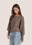 Z Supply Andie Dolman Sleeve Top - Brown