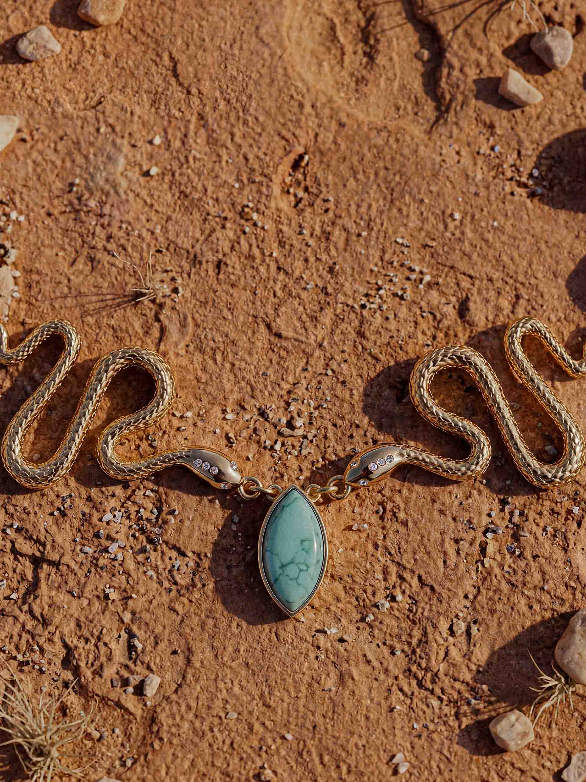 Turquoise Serpentina Snake Choker
