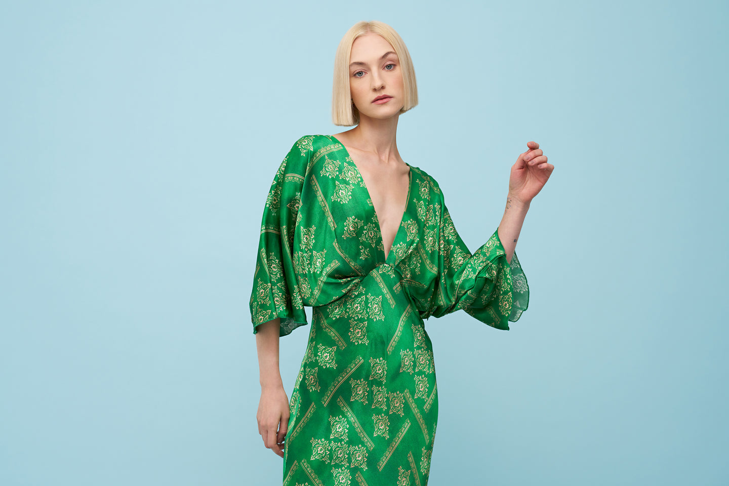 Datenight Dress | Astrid Green Scarf / S Datenight Dress | Astrid Green Scarf / S