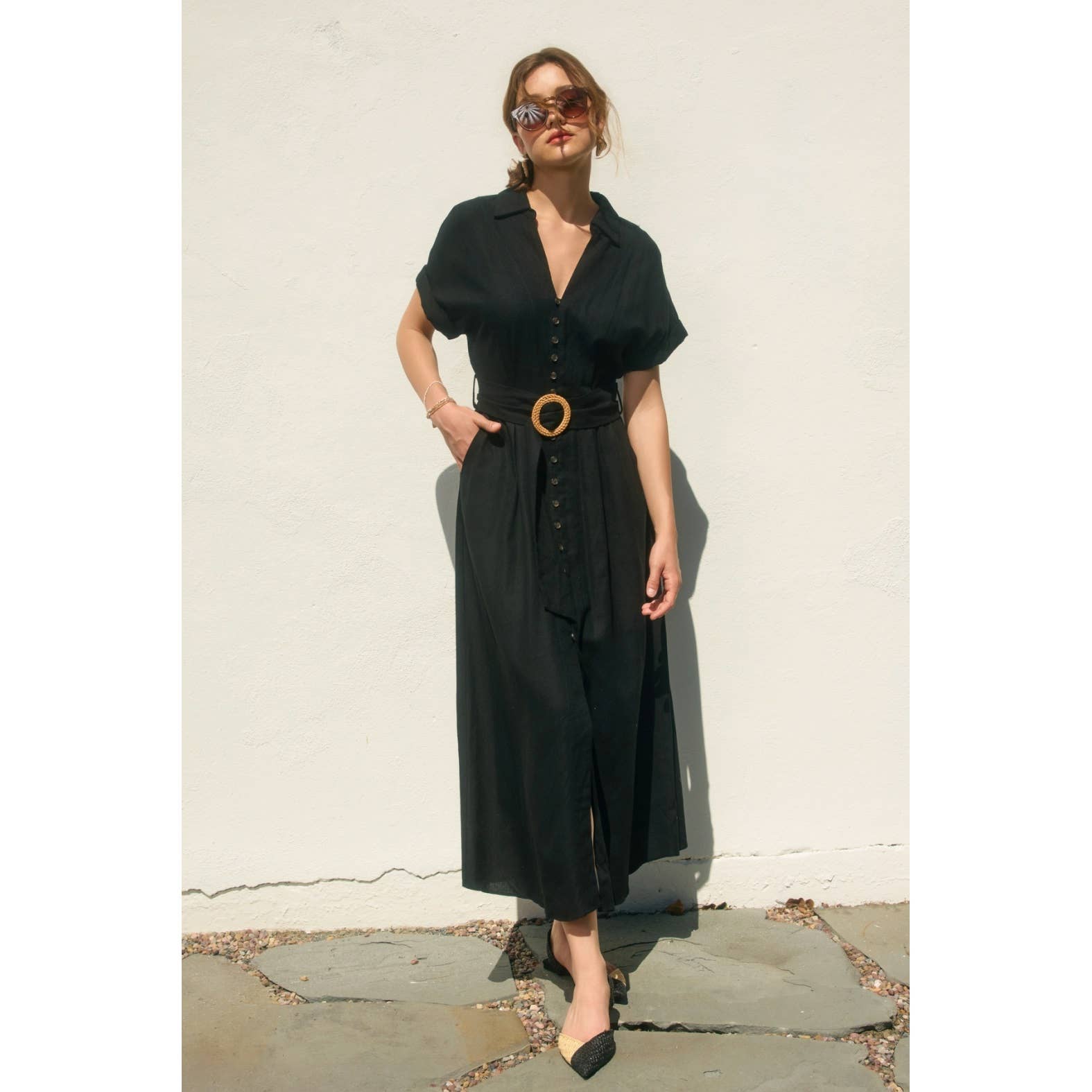 Heaven Sent Wicker Buckle Maxi Dress (1)