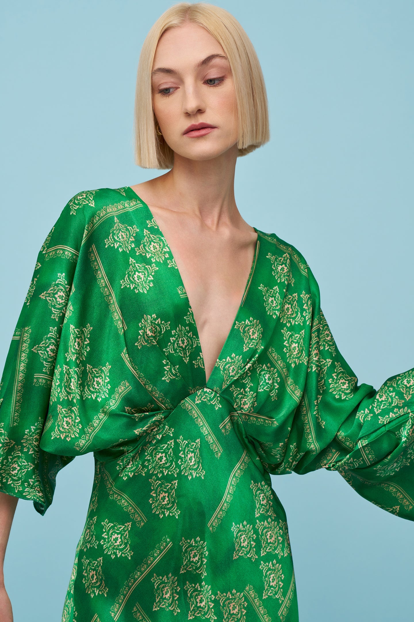 Astrid Green Scarf Dress