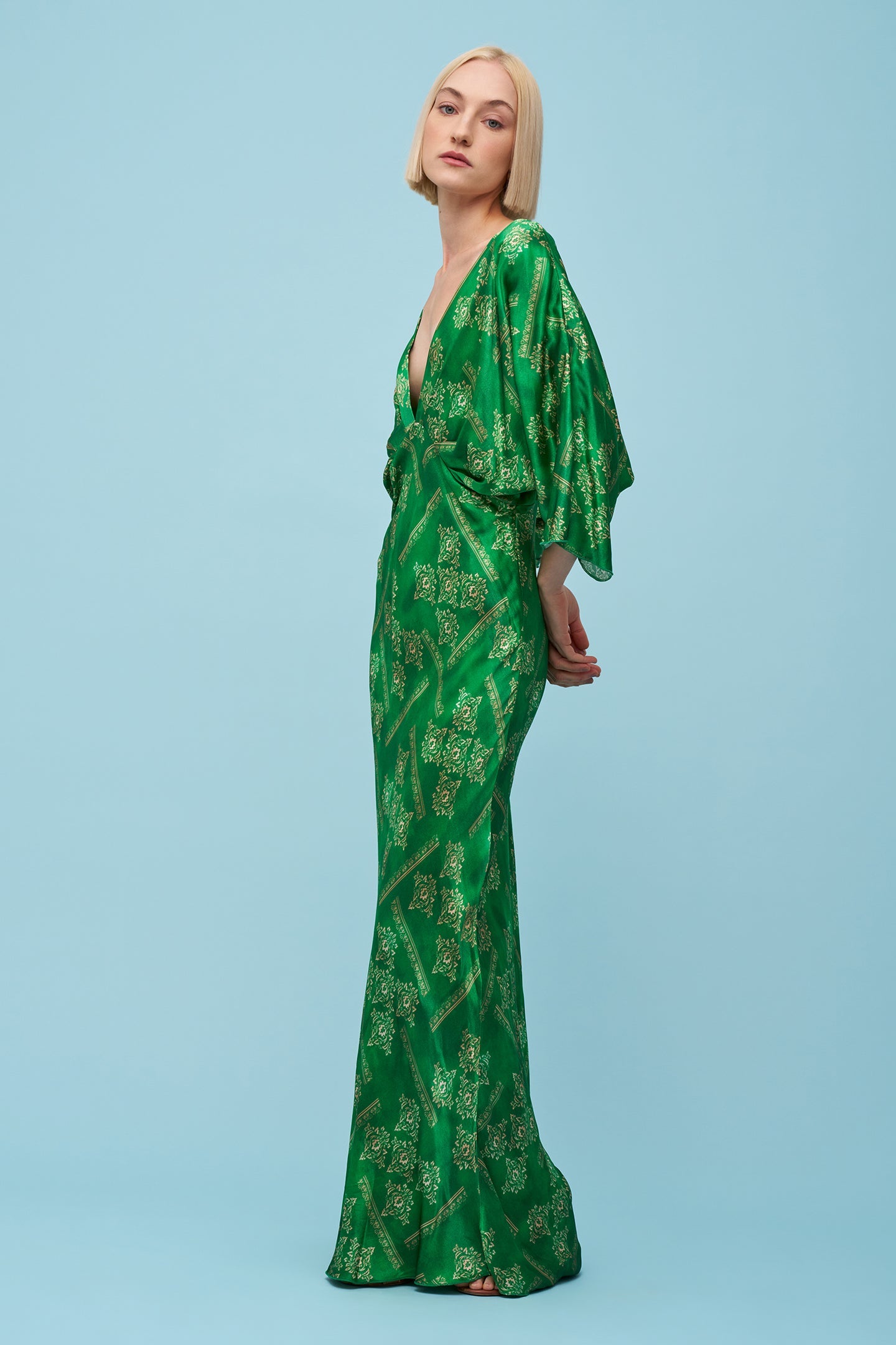 Astrid Green Scarf Dress