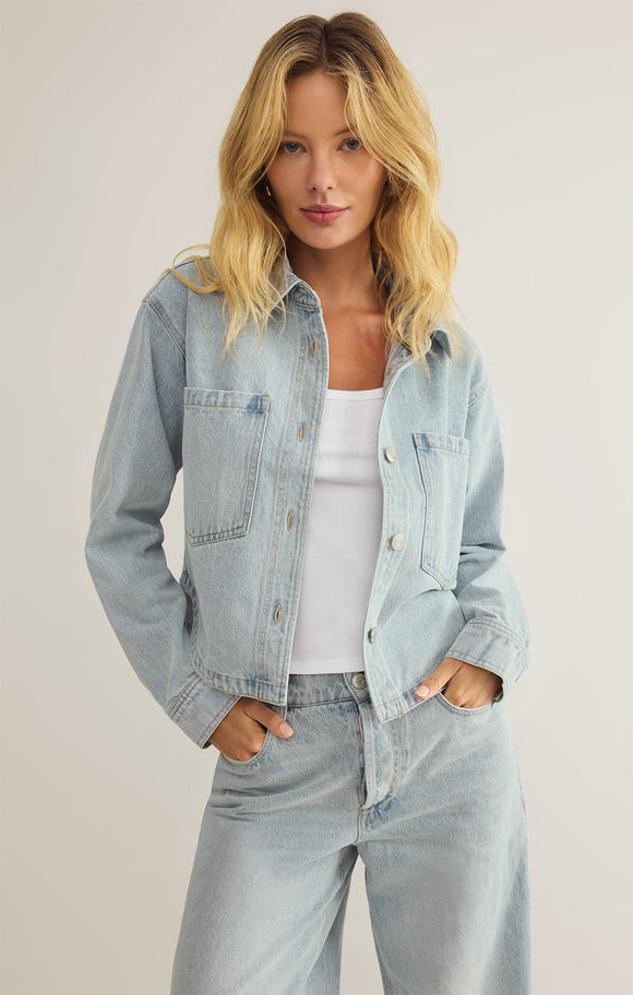 Z Supply All Day Cropped Denim Jacket