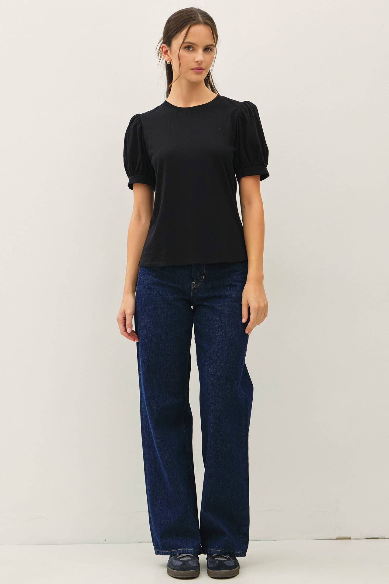 Be Cool Cotton Jersey Puff Sleeve T-Shirt