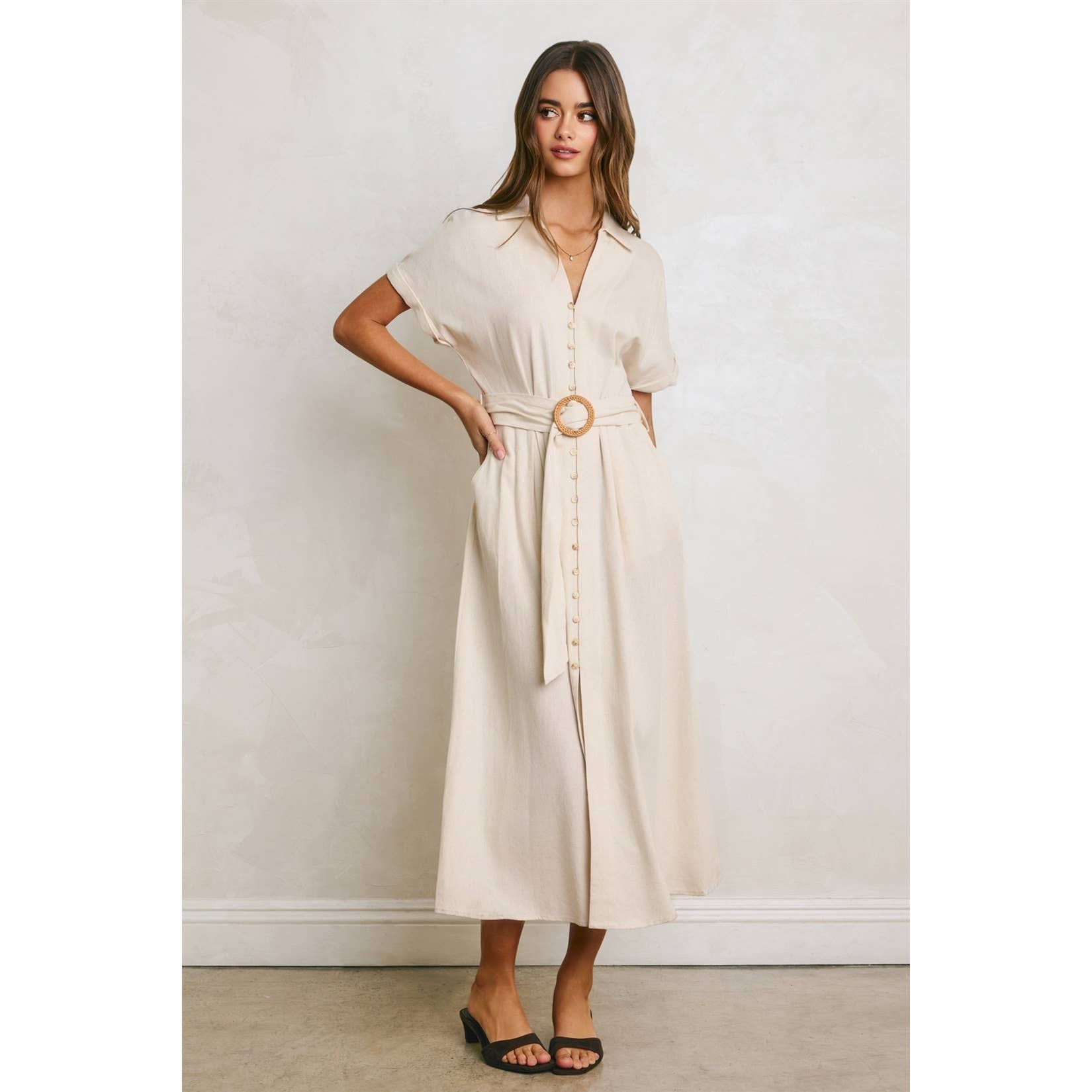 Heaven Sent Wicker Buckle Maxi Dress (1)
