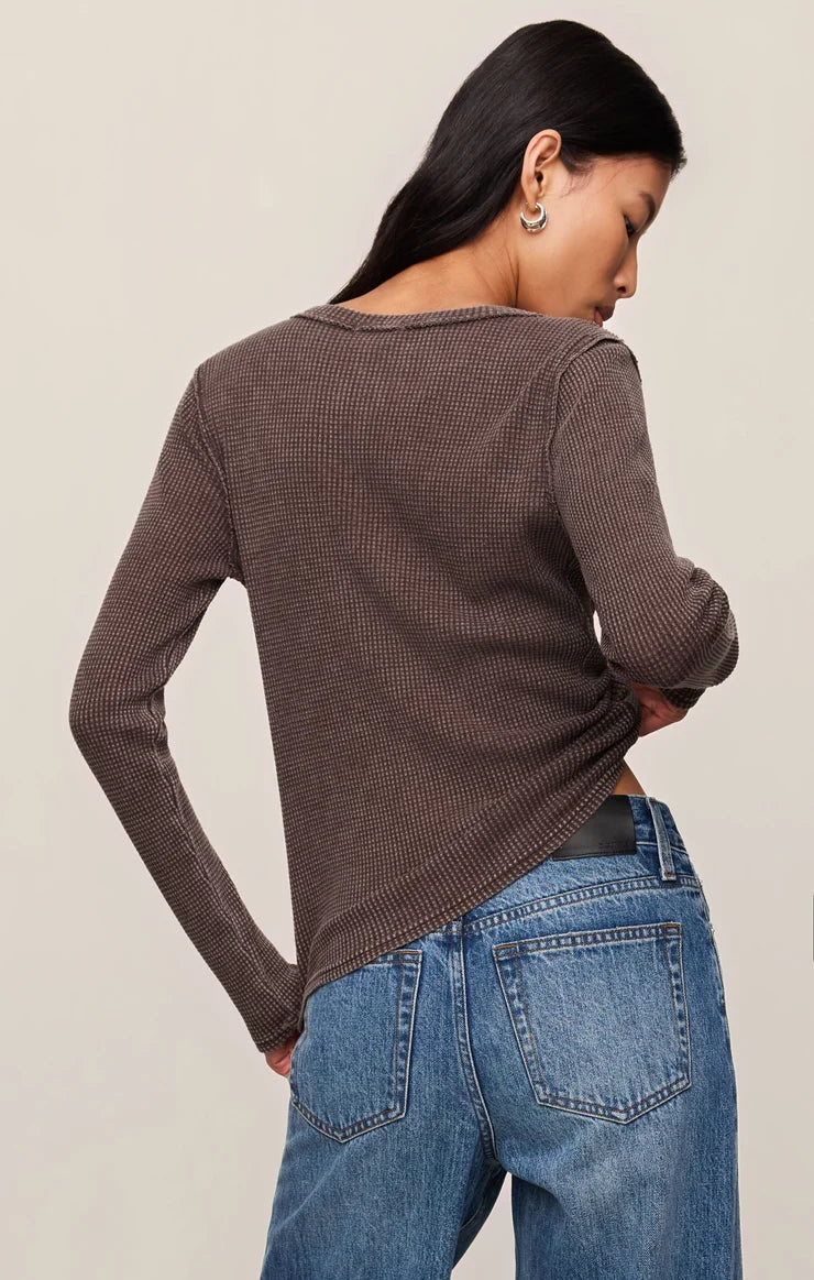 Z Supply Arlet Mini Thermal Top - Dark Chocolate