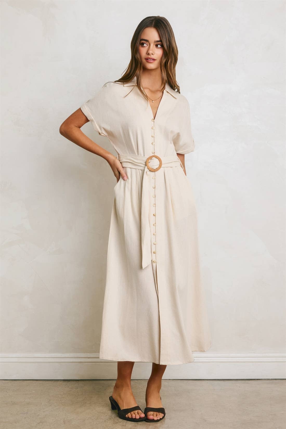 Heaven Sent Wicker Buckle Maxi Dress (1)