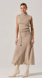Astr deora sleeveless mock sweater top