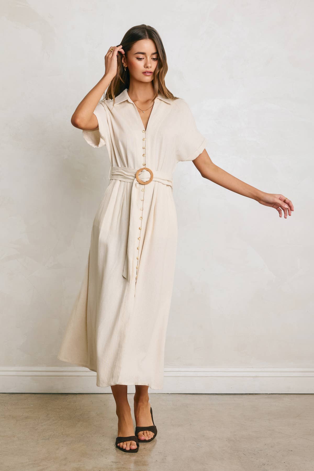 Heaven Sent Wicker Buckle Maxi Dress (1)