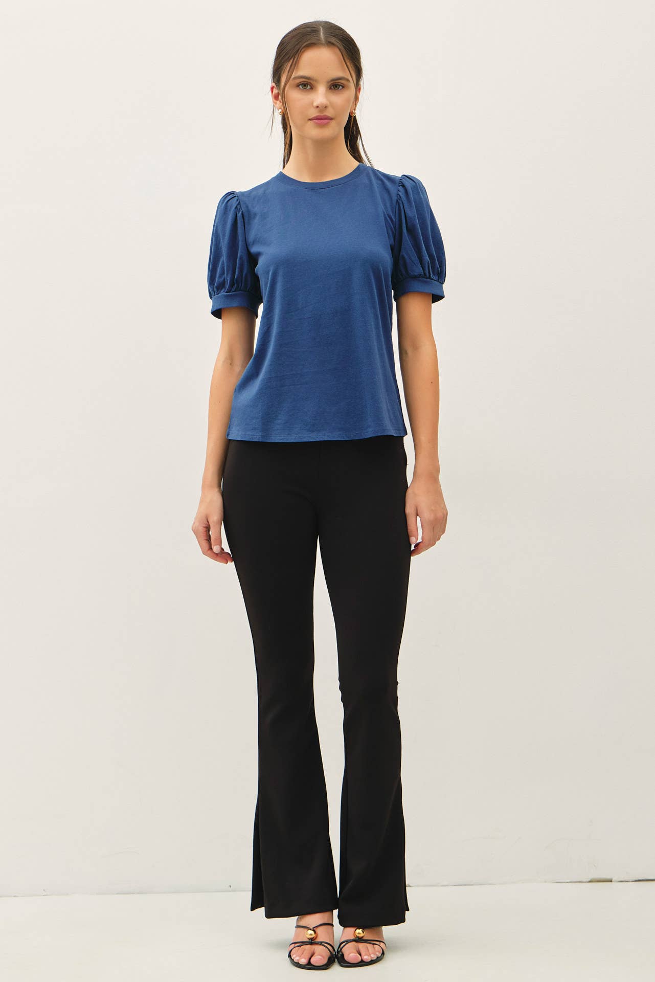 COTTON JERSEY PUFF SLEEVE T-SHIRTS