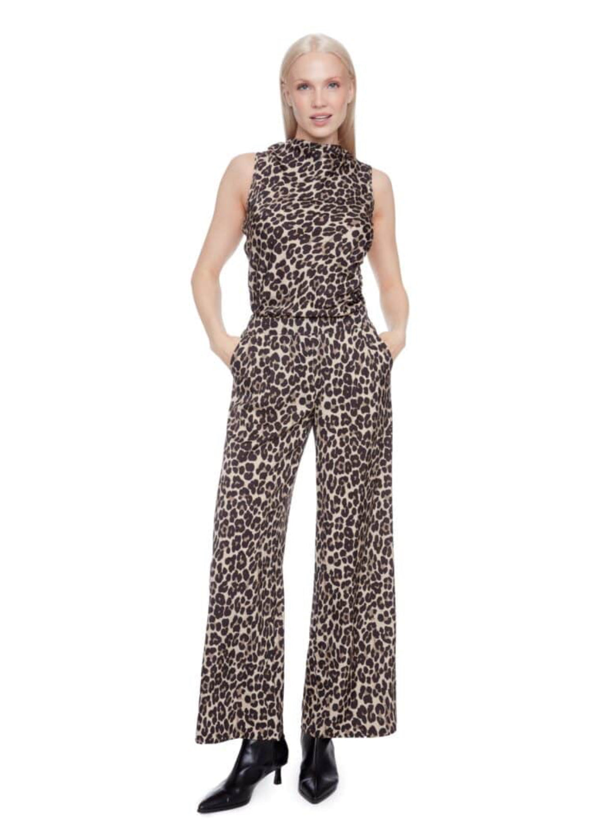I🖤TM Fiona Animal Print Wide Leg Pant