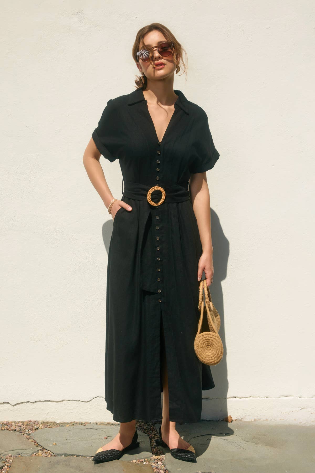 Heaven Sent Wicker Buckle Maxi Dress (1)