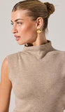 Astr deora sleeveless mock sweater top