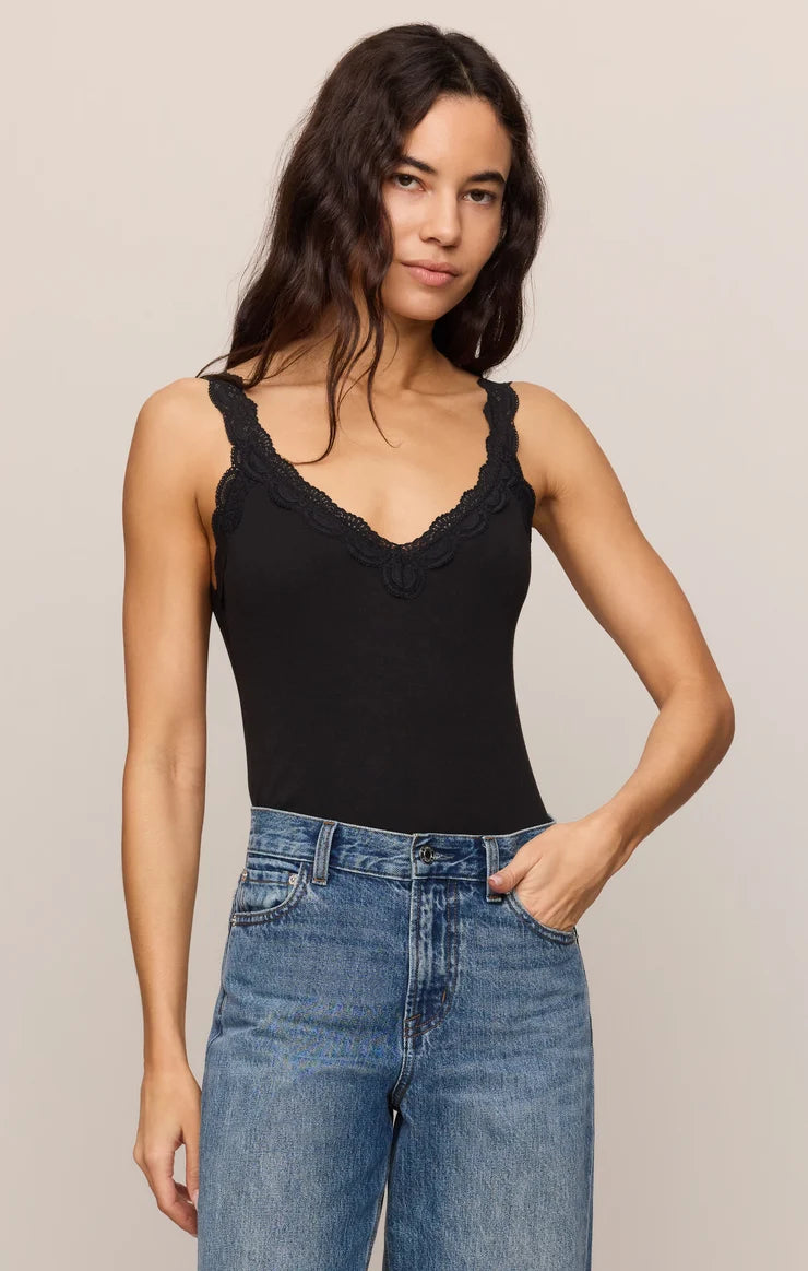 Z Supply Eve Lace Tank - Black