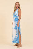Surf Gypsy Mykonos Border Print Maxi
