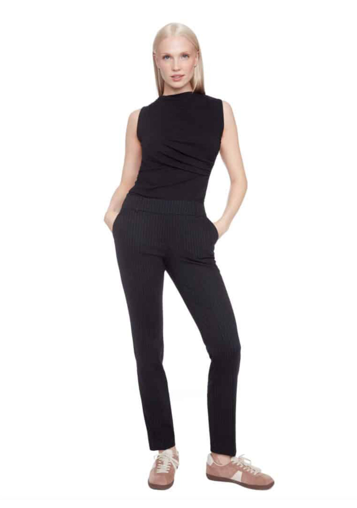 I🖤TM Black Pin Stripe Slim Leg Pant