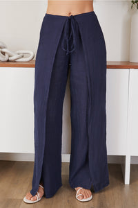 Milio Milano Linen Pants w/ Side Panel