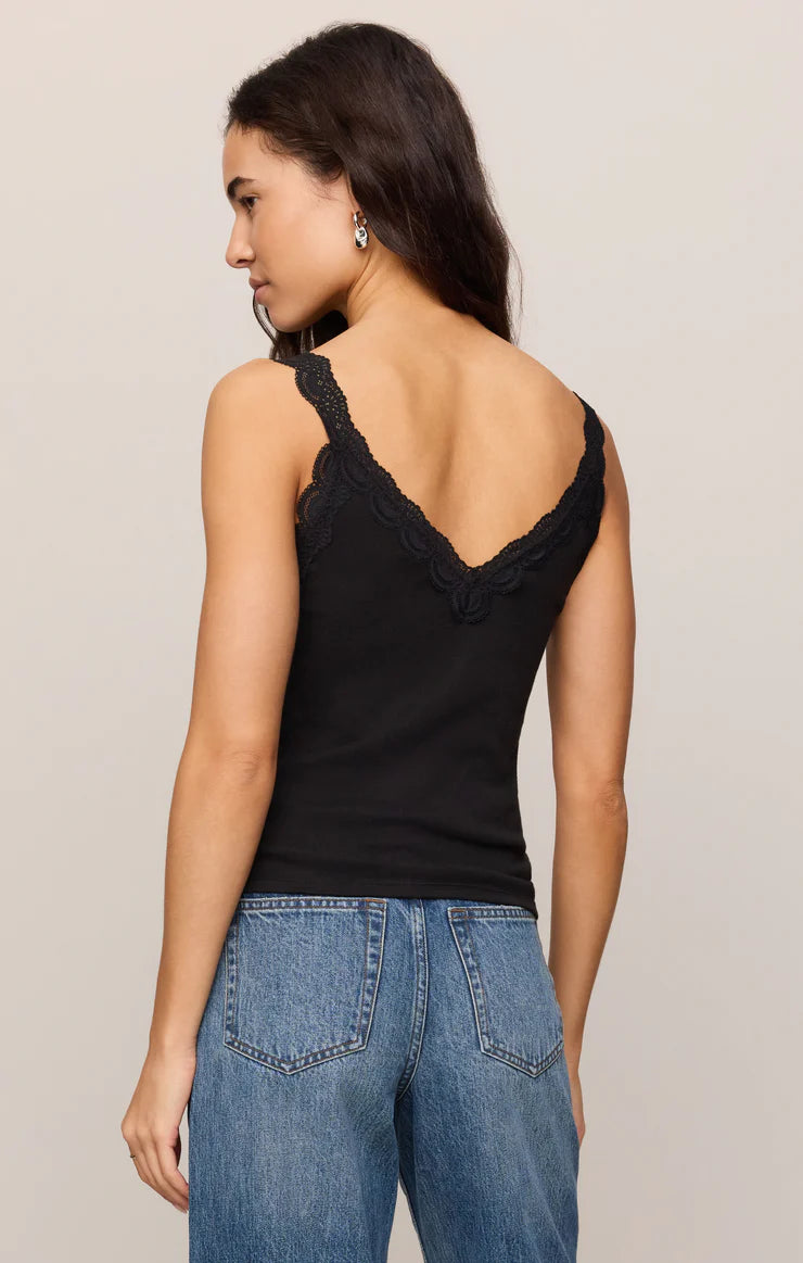 Z Supply Eve Lace Tank - Black
