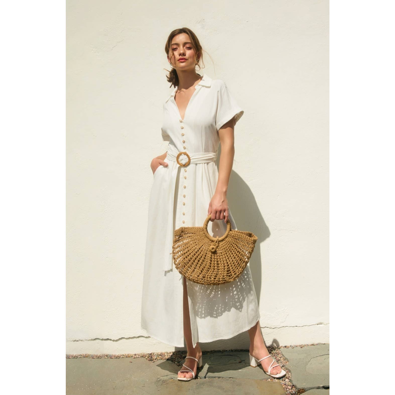 Heaven Sent Wicker Buckle Maxi Dress (1)