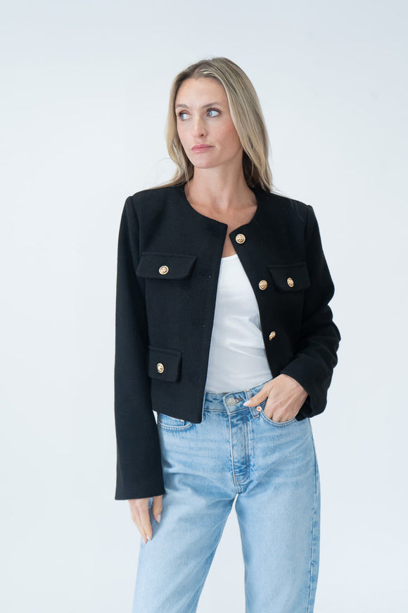 Six Fifty Blakey Round Neck Blazer