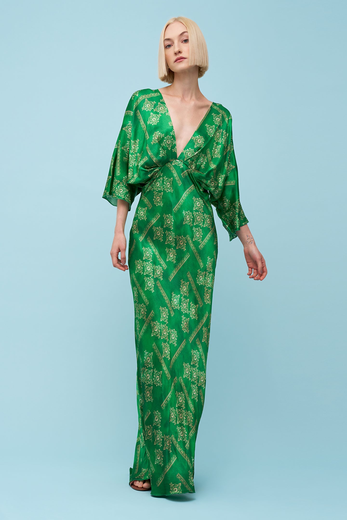 Astrid Green Scarf Dress
