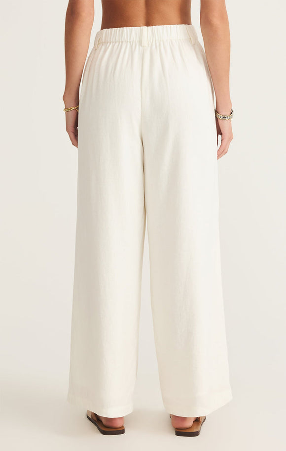 Z Supply Topanga Off-White Linen Pants