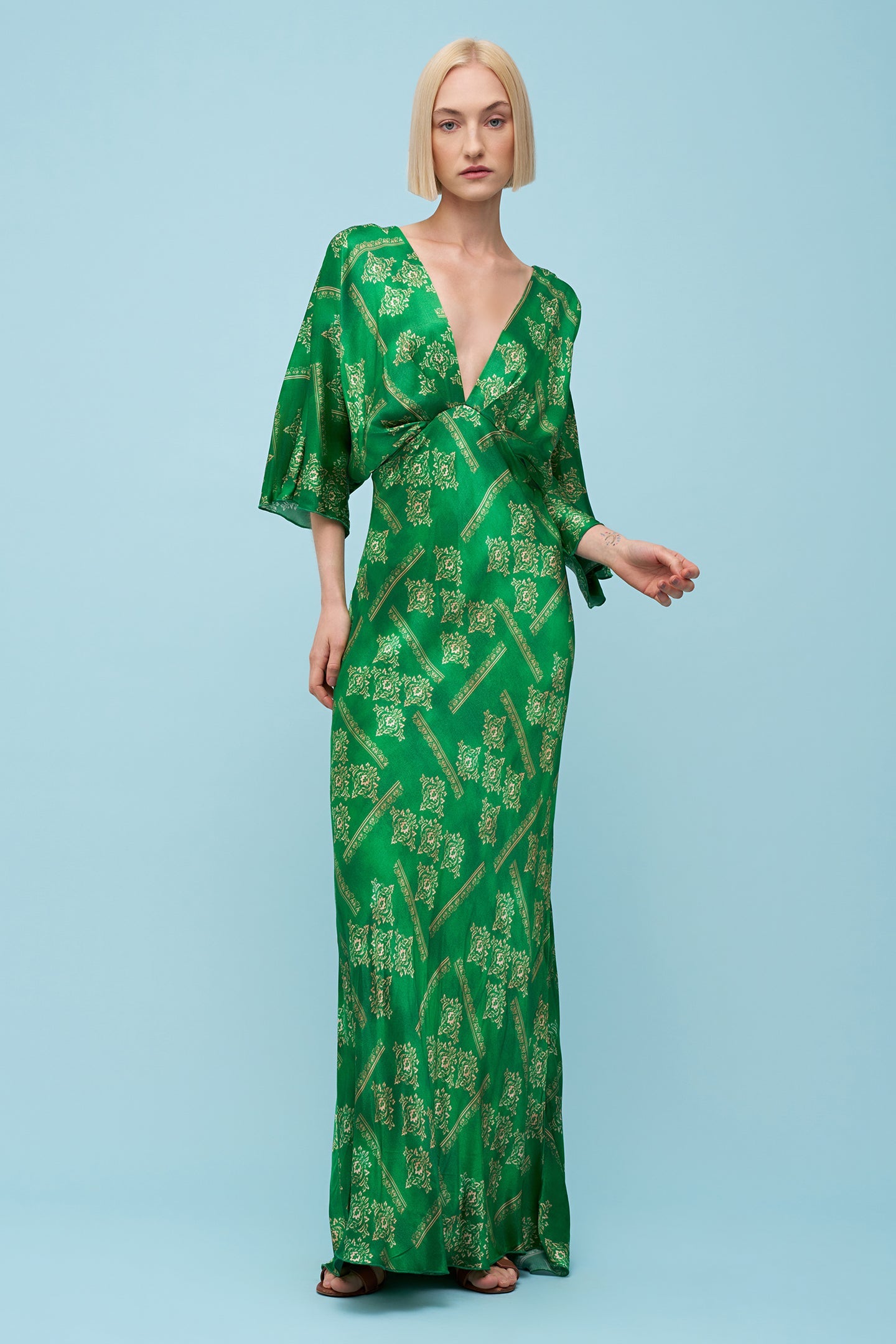 Astrid Green Scarf Dress