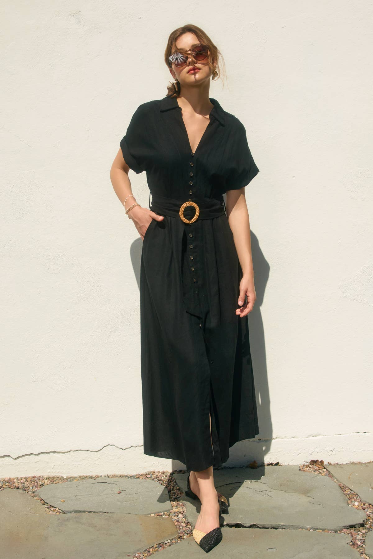 Heaven Sent Wicker Buckle Maxi Dress (1)