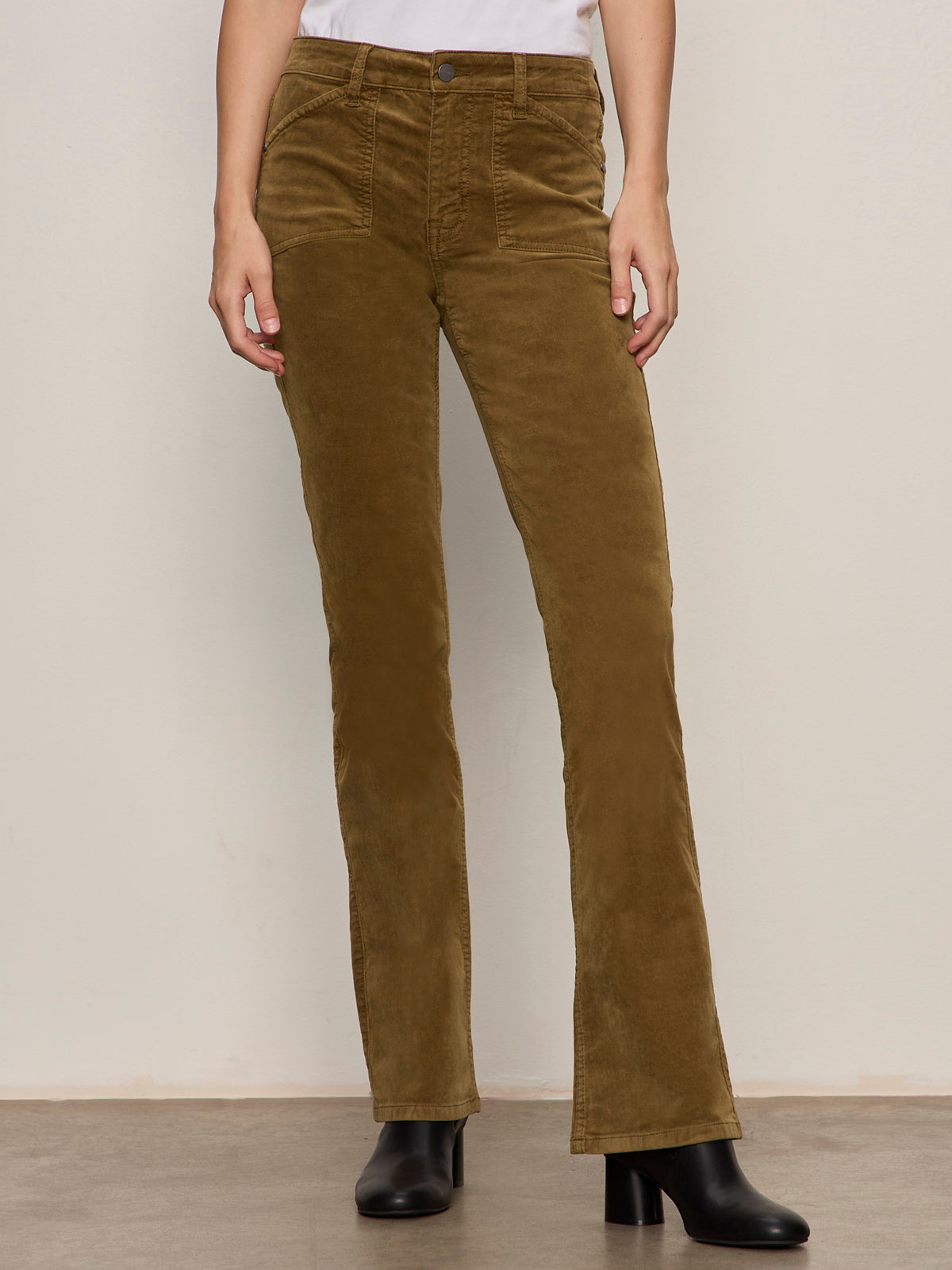 Sanctuary Velveteen Brook Bootcut Pant-Dirty Martini
