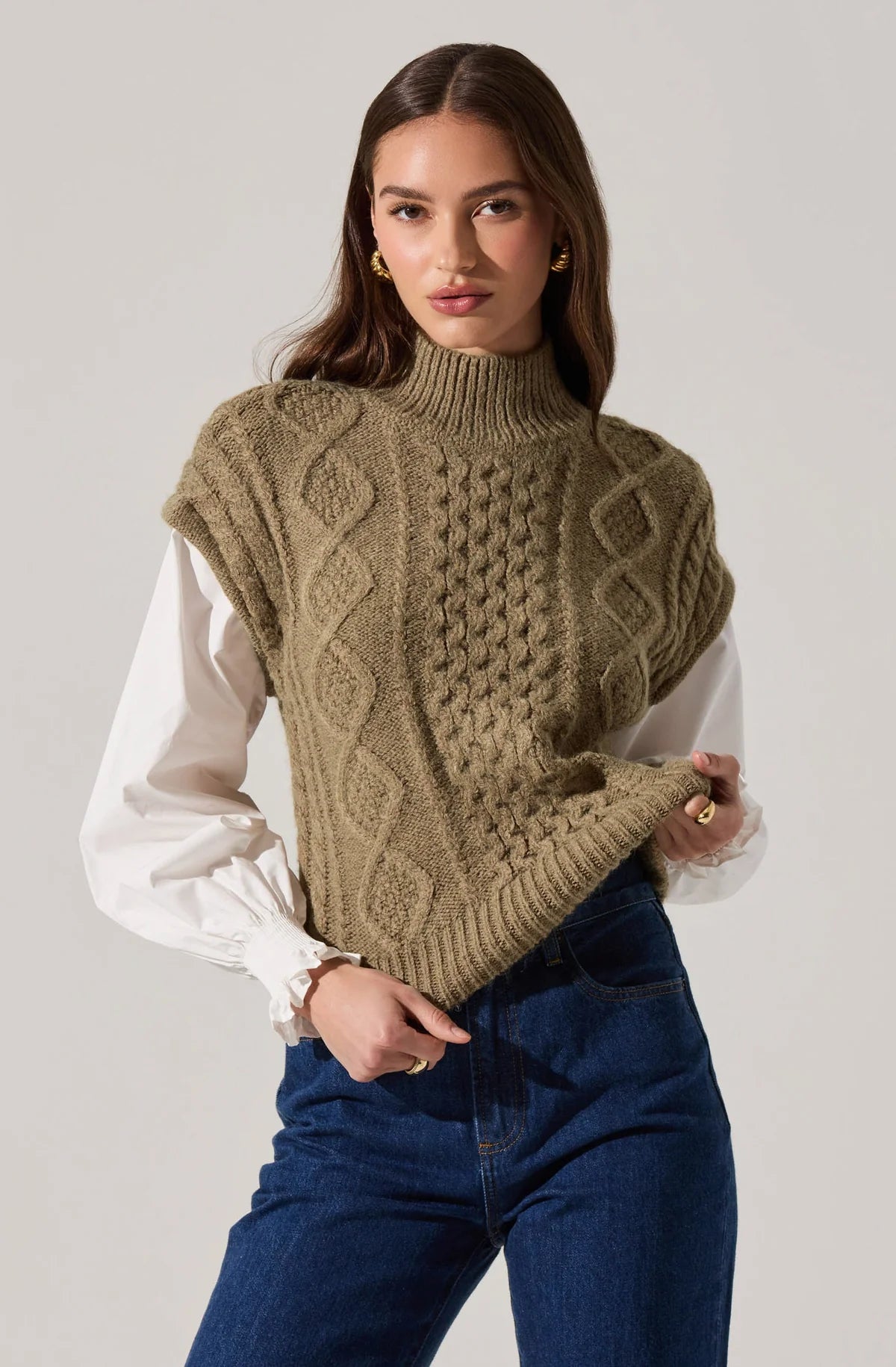 ASTR Angeline Mixed Media Sweater