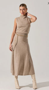 Astr deora sleeveless mock sweater top
