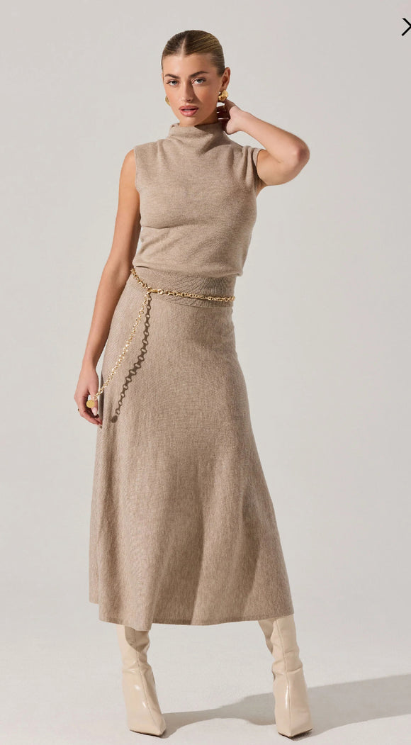 Astr deora sleeveless mock sweater top