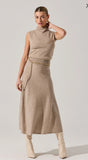 Astr deora sleeveless mock sweater top