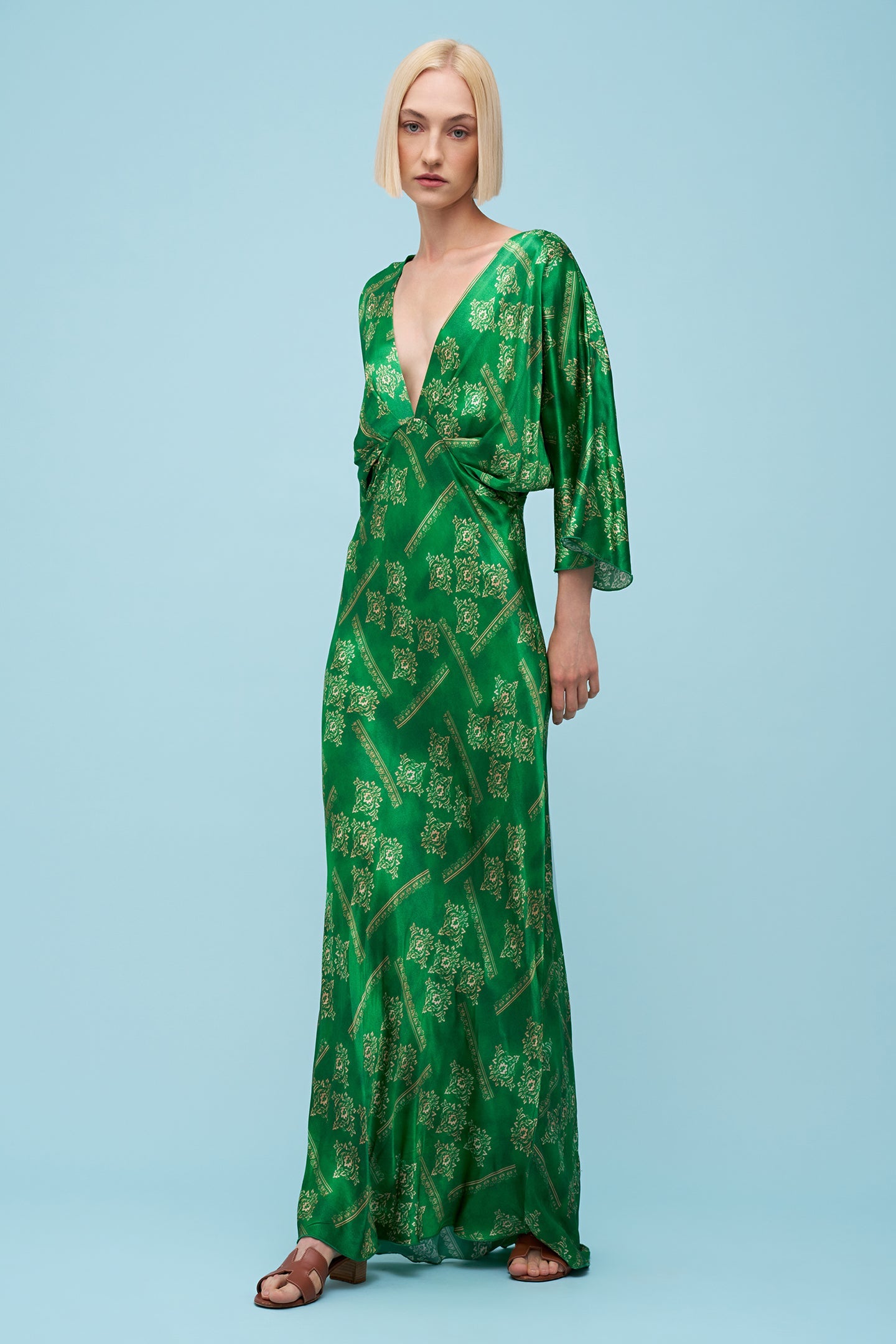 Astrid Green Scarf Dress