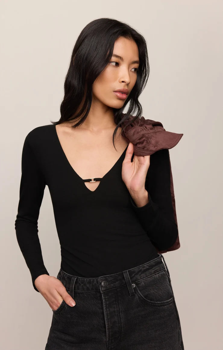 Z Supply Ginger Bodysuit - Black