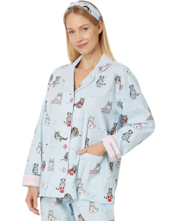 PJ Salvage Cats & Coffee PJ Set