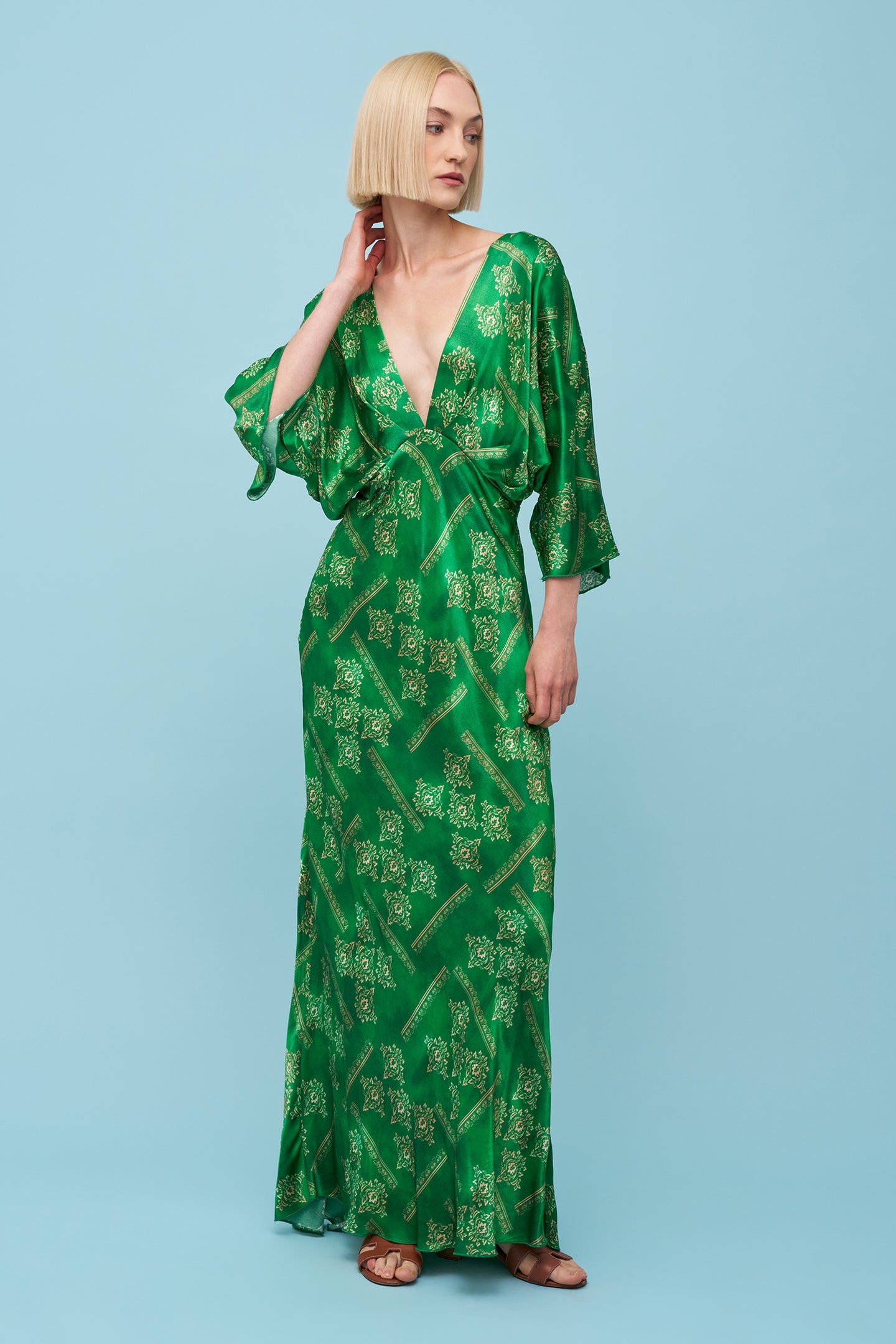 Astrid Green Scarf Dress
