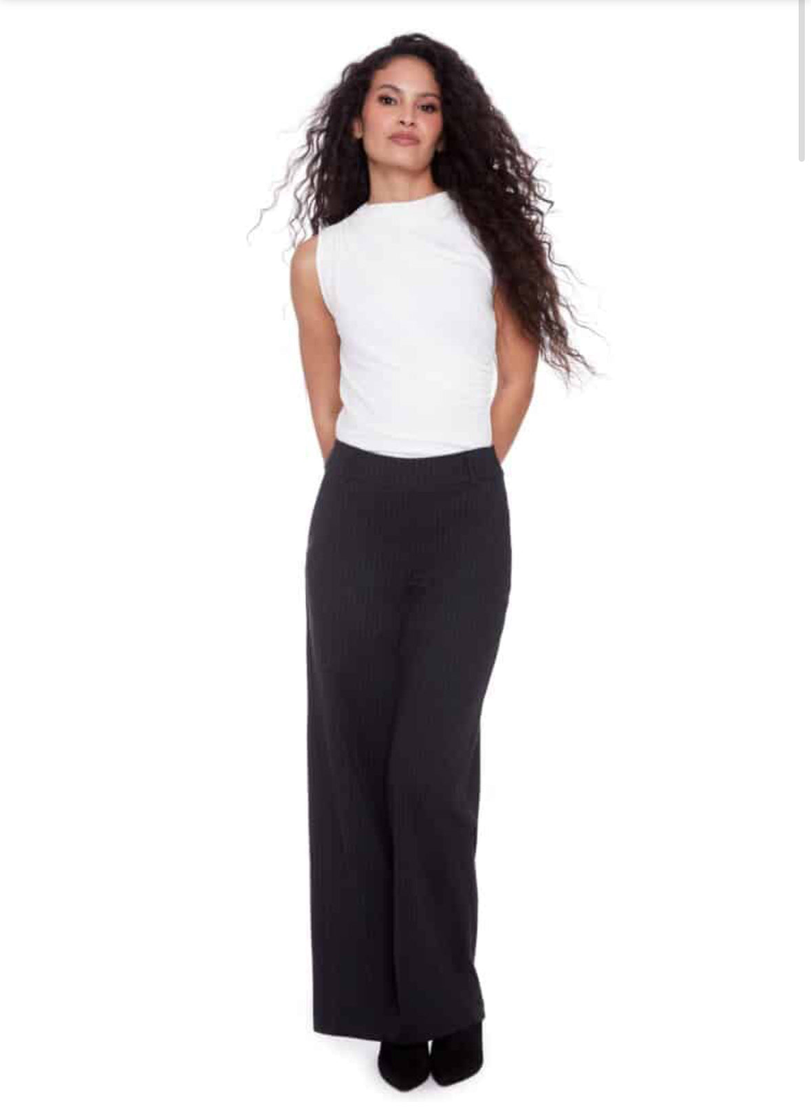 I🖤TM Aubrey Pin Stripe Ponte Wide Leg Pants