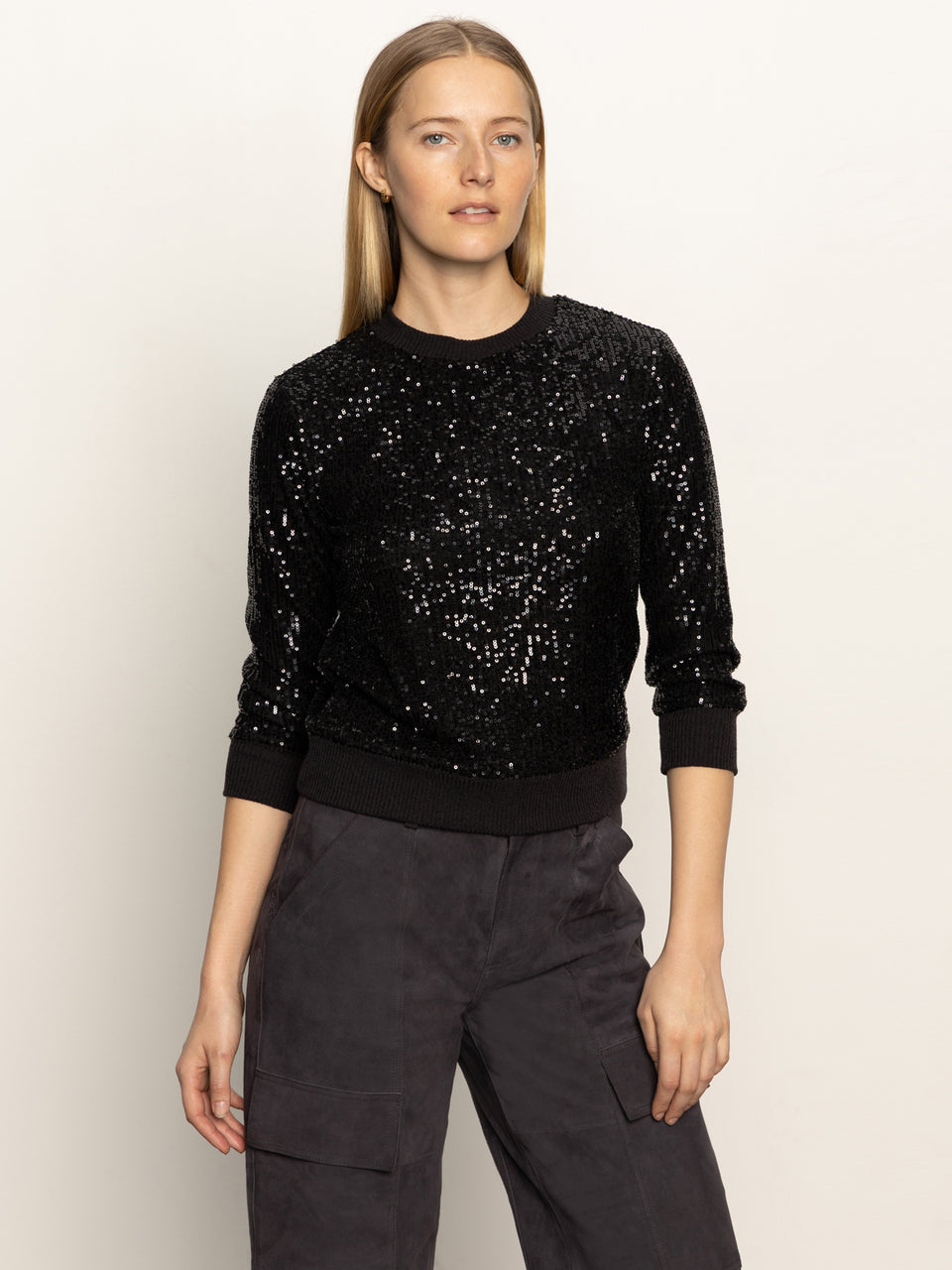 Sanctuary Relaxed Sparkle Popover-Black