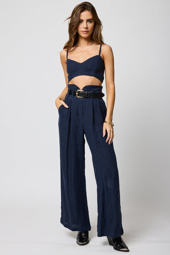 Stillwater Knotch Waist Linen Pant