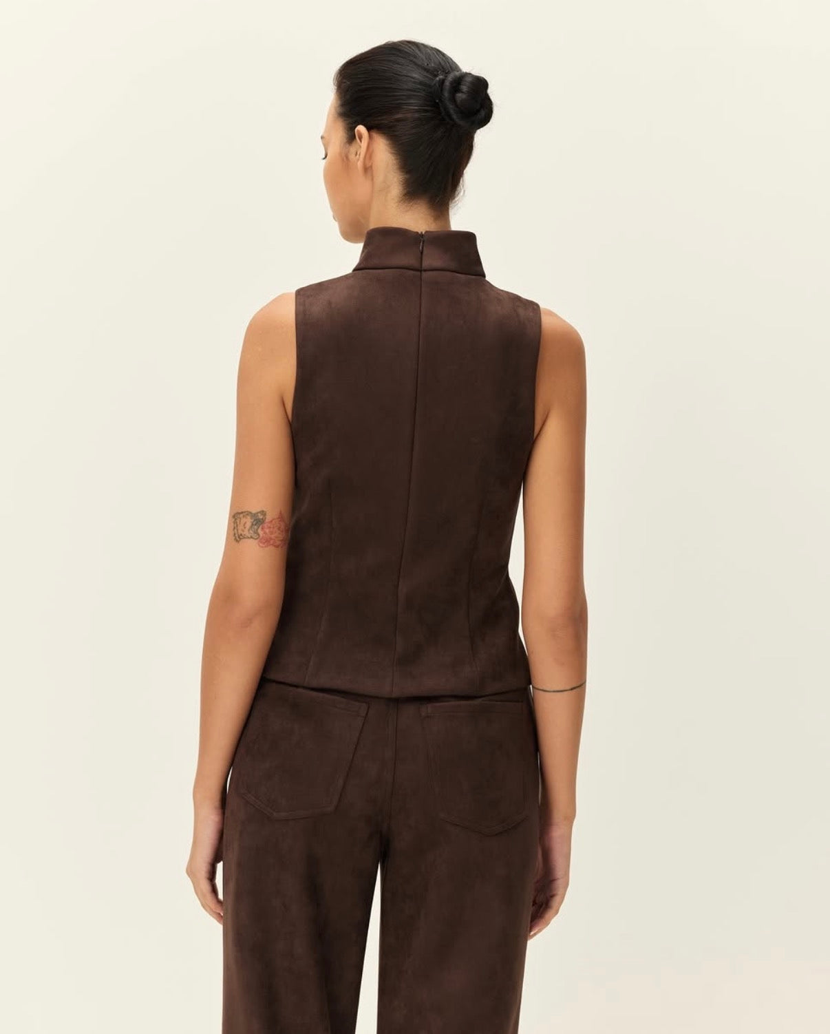 Elodie Etienne Faux Suede Top