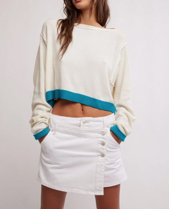 Free People Into the Blue Sweater