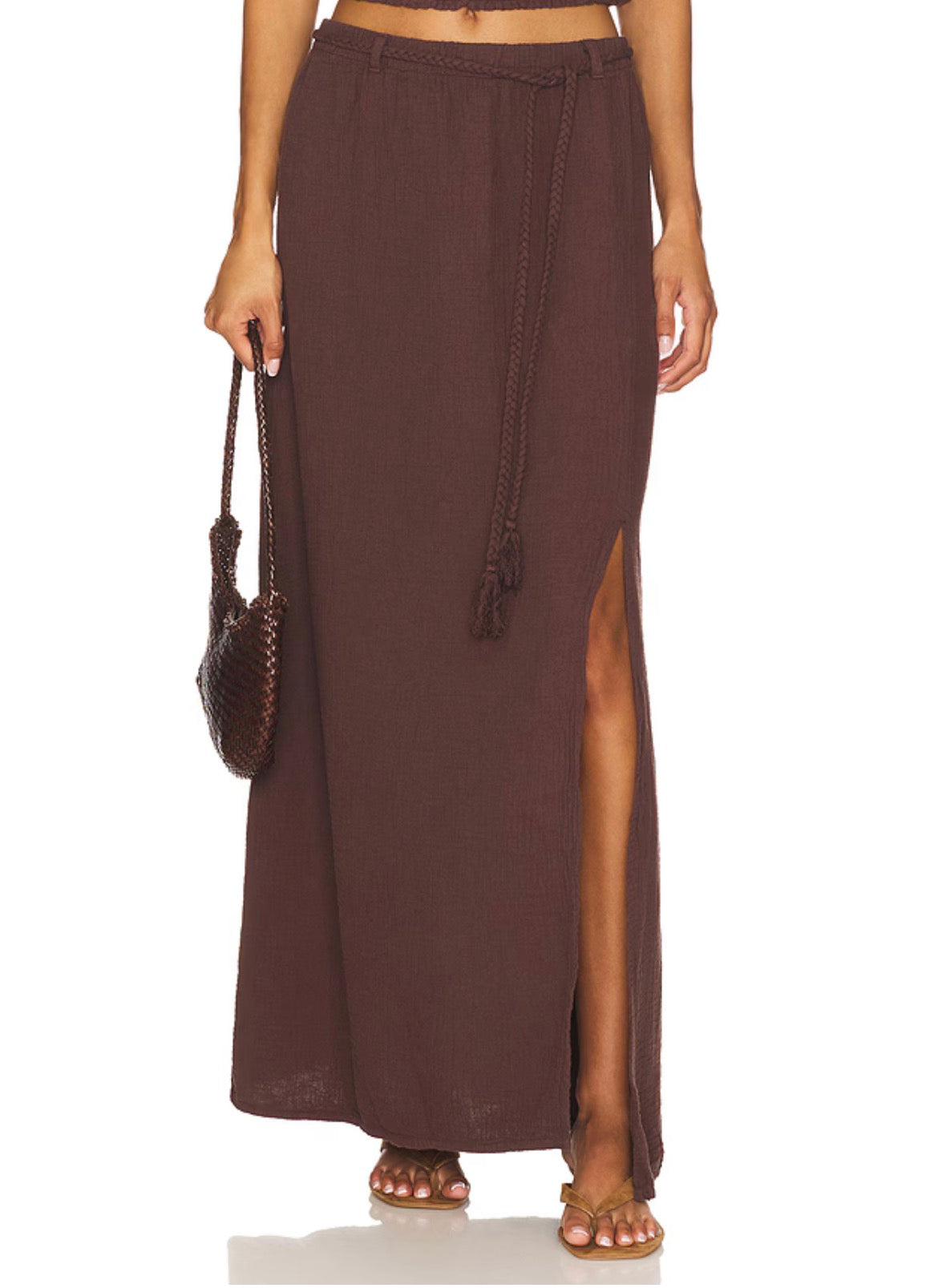 Bobi Belted Maxi Skirt