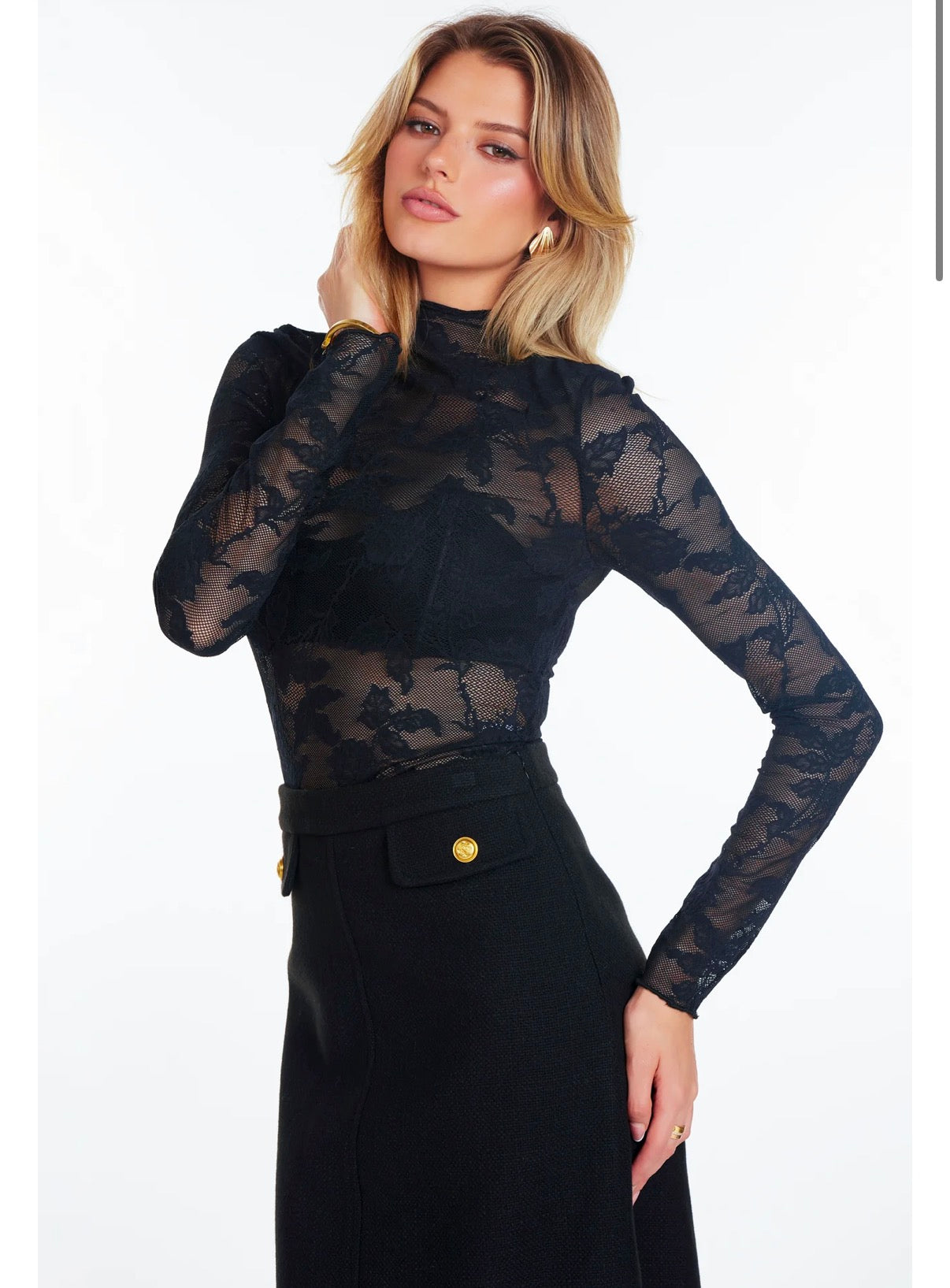 Bishop + Young Spencer Funnel Neck Top - Black