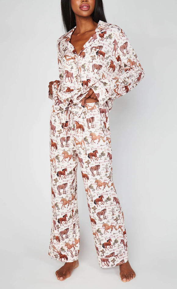 Show Me Your Mumu Country Horses PJ Set