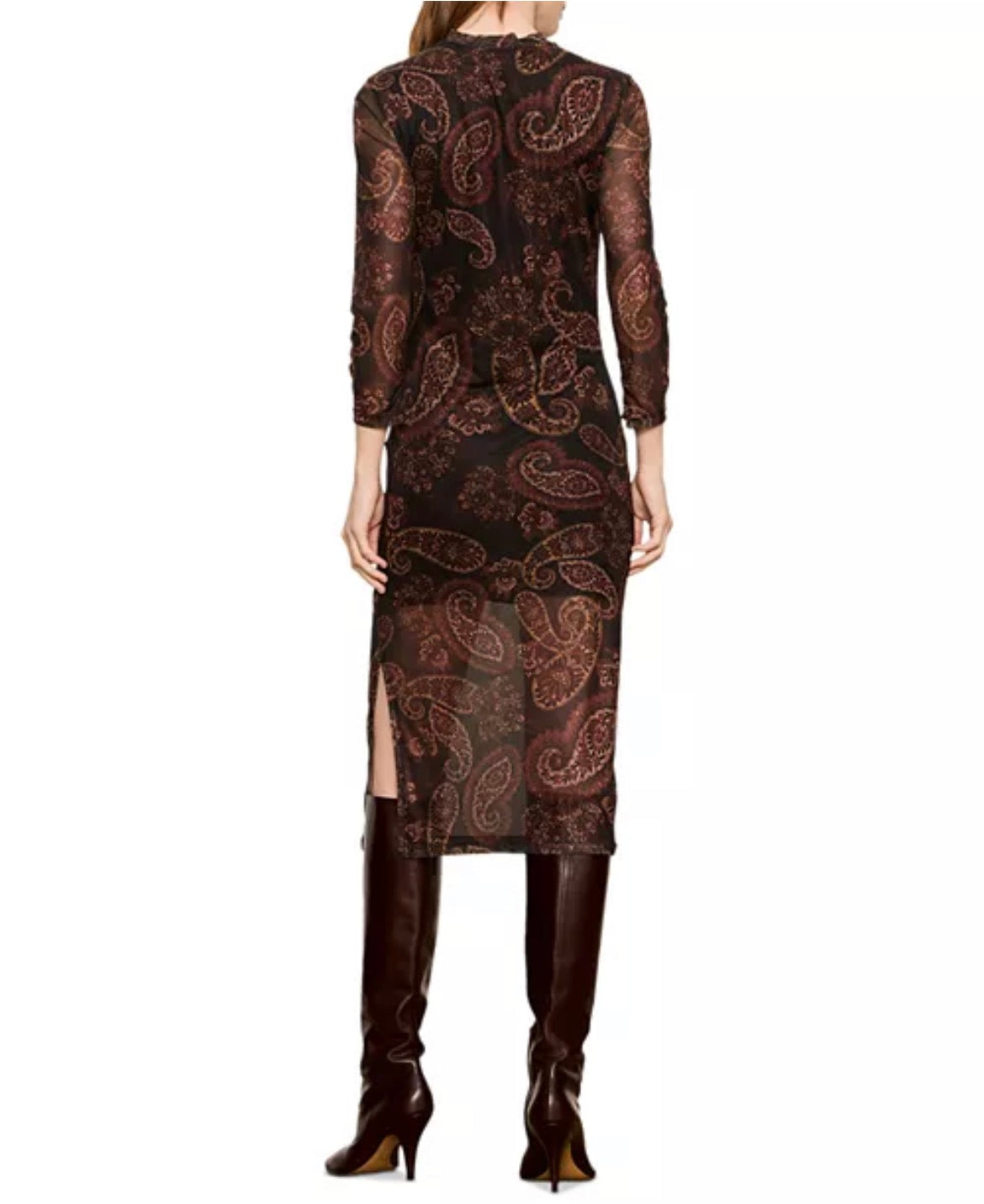 Sanctuary Easy Autumn Mesh Dress - Cocoa Paisley