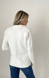 Six Fifty Paloma Oversized Knitted Blazer - Ivory